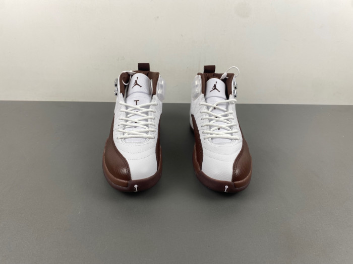 solefly x air jordan 12 "white/baroque brown" fz5026-100