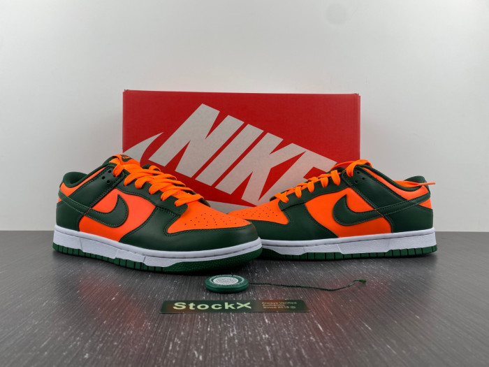 nike dunk low "miami hurricanes" dd1391-300