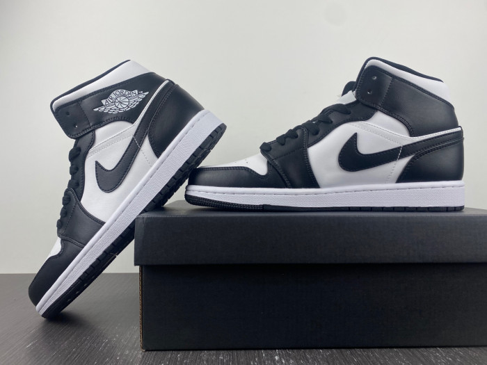 air jordan 1 mid "black/white" dv0991-101