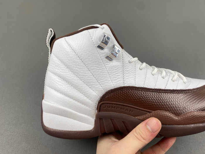 solefly x air jordan 12 "white/baroque brown" fz5026-100