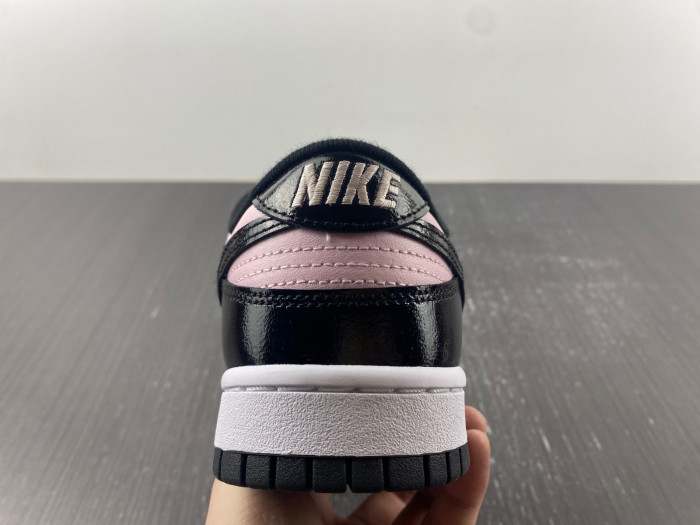 nike dunk low black patent pink dj9955-600