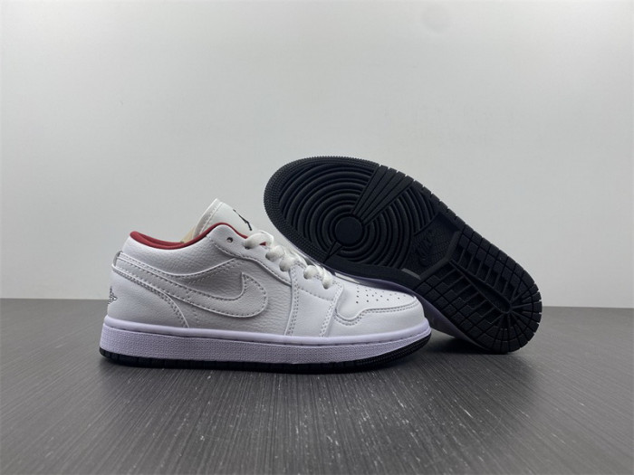 air jordan 1 low gs "white/red" 553560-164