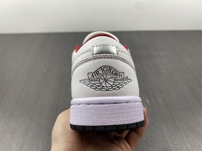 air jordan 1 low gs "white/red" 553560-164