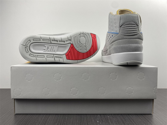 union x air jordan 2 "grey fog" dn3802-001