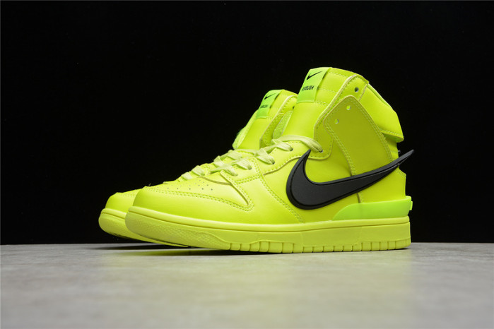 ambush x nike dunk high flash lime cu7544-300