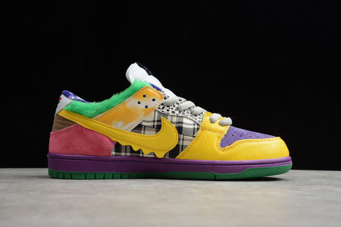 nike sb dunk low pro iw purple/yellow-violet-pink 318403-137