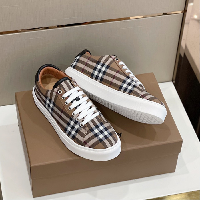 Bur*berry Vintage Check Cotton Sneakers