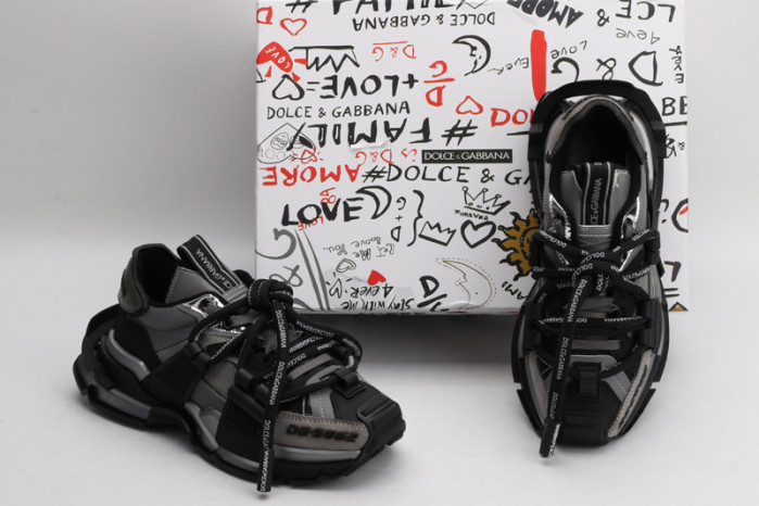 mixed-material space sneakers