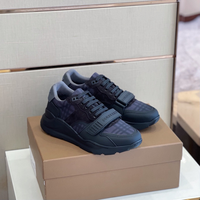 Bur*berry Vintage Check, Leather and Mesh Sneakers