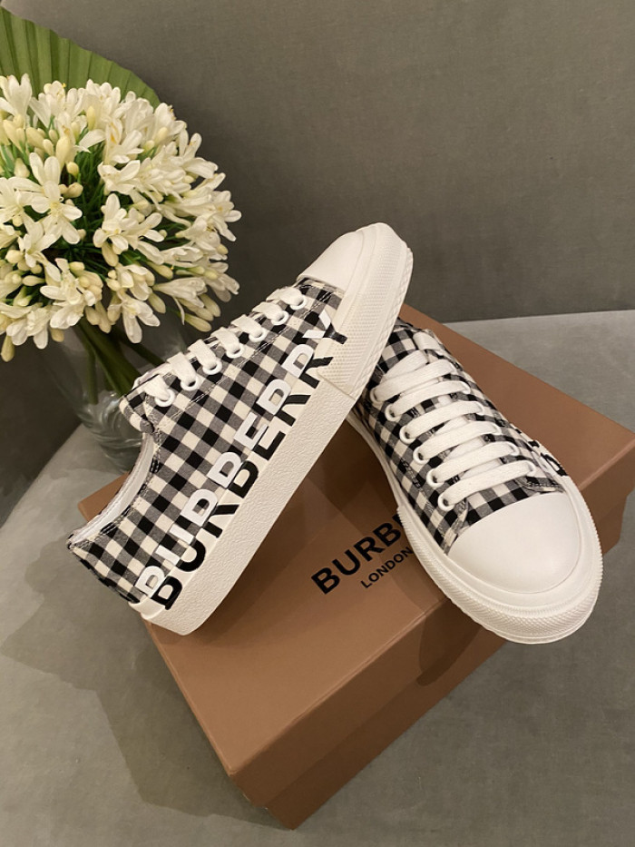 Bur*berry Vintage Check Cotton Sneakers