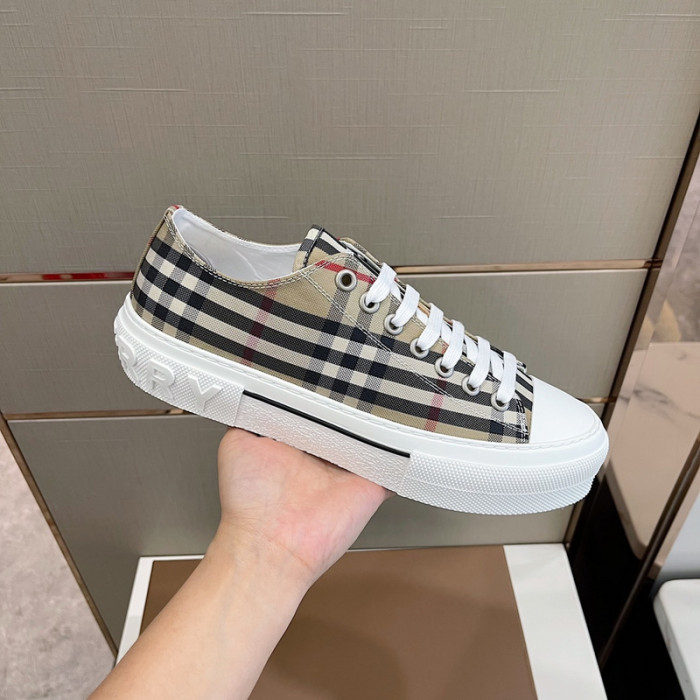Bur*berry Vintage Check Cotton Sneakers