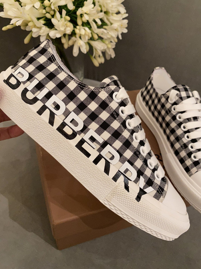 Bur*berry Vintage Check Cotton Sneakers