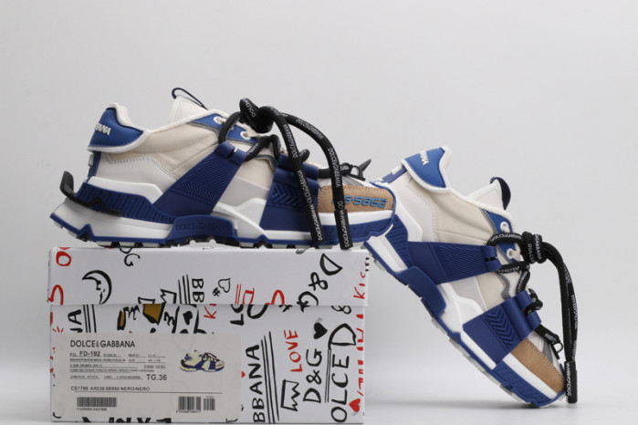 mixed-material space sneakers