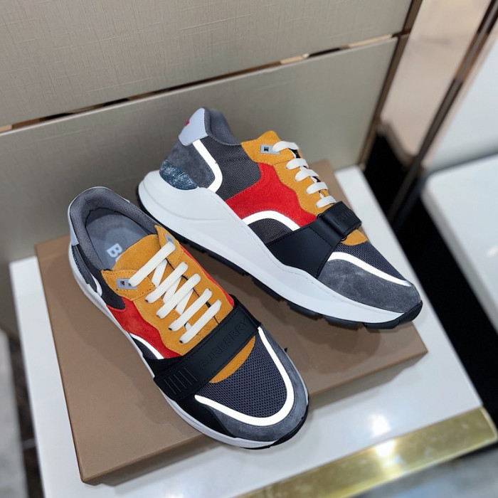 Bur*berry Vintage Check, Leather and Mesh Sneakers