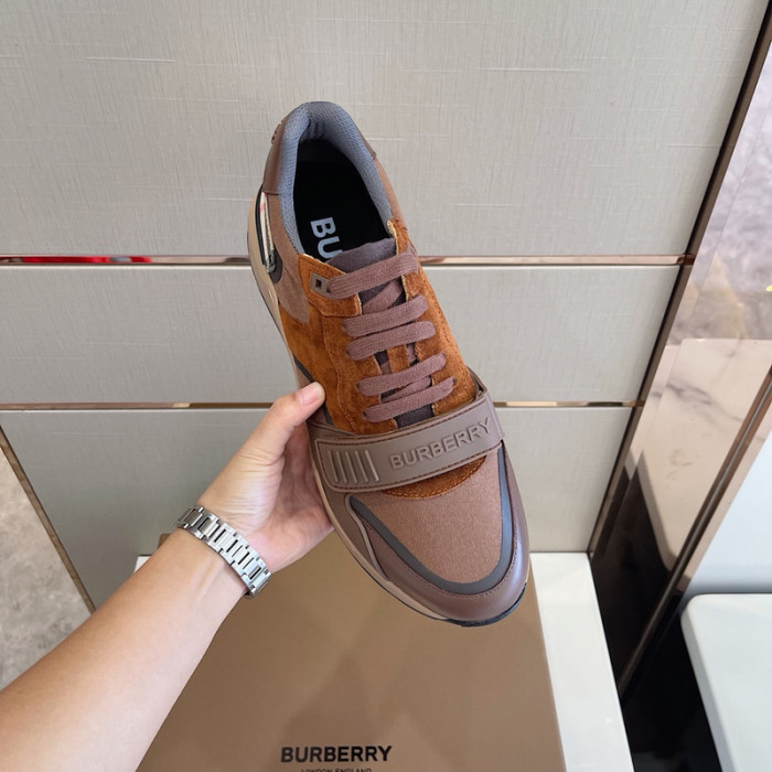 Bur*berry Vintage Check, Leather and Mesh Sneakers
