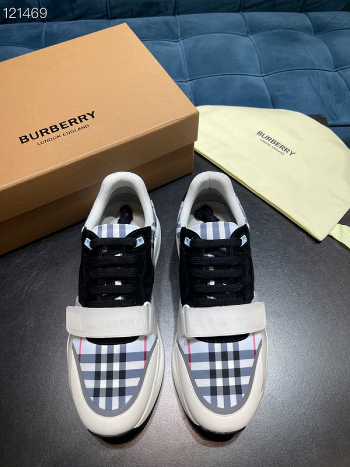 Bur*berry Vintage Check, Leather and Mesh Sneakers