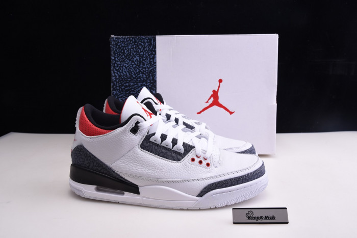 air jordan 3 retro "white fire red" cz6431-100