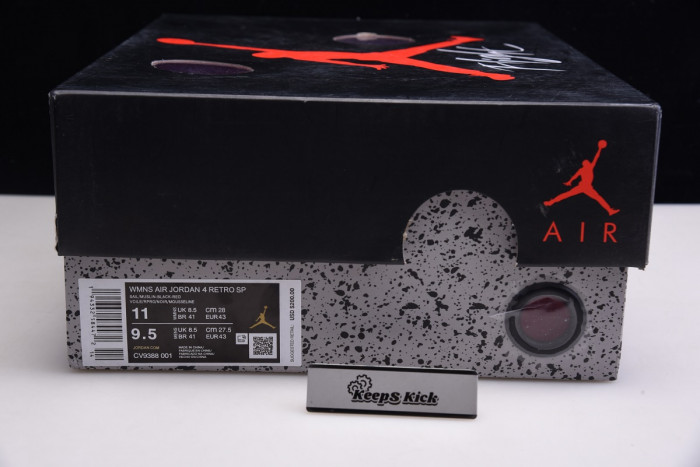 off white x air jordan 4 “bred” cv9388 001