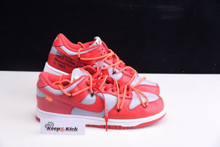 off white nike dunk low sp university red cu1726-600