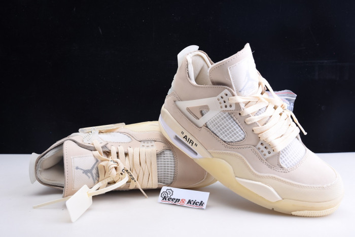 off white air jordan 4 sail cv9388-100