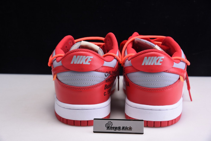 off white nike dunk low sp university red cu1726-600