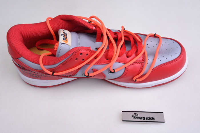 off white nike dunk low sp university red cu1726-600