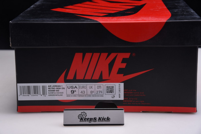 air jordan 1 retro high og black/metallic gold 555088-032